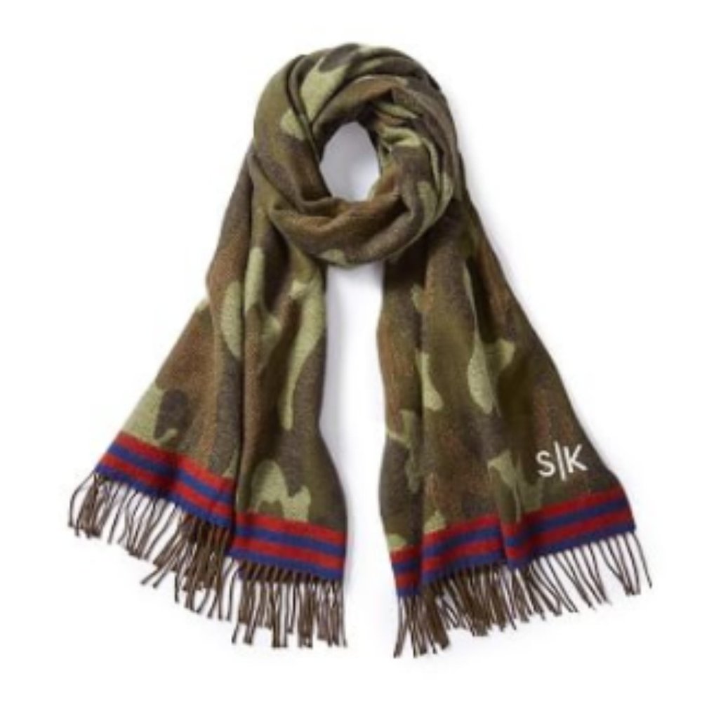 Mark and Graham - Italian Camo Blanket Scarf, Green